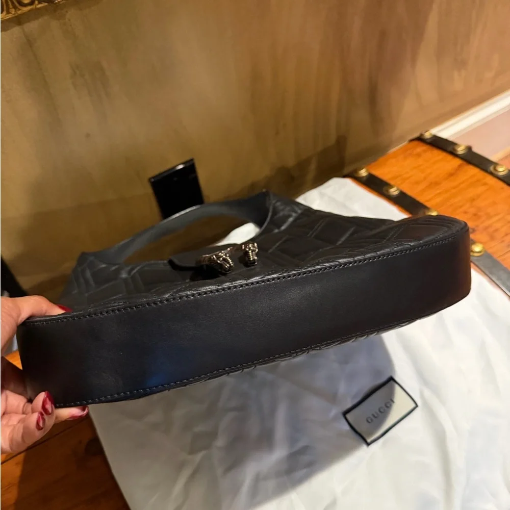 Gucci Quilted Black Hobo Bag